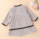 2Pcs Baby Girl Spanish Thicken Dresses 2023 Winter Children Princess-TB00912-Veeddydropshipping